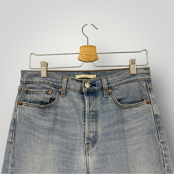 Levi’s Wedgie Straight Leg Raw-Hem Jeans Sz 29 - Picture 5 of 12